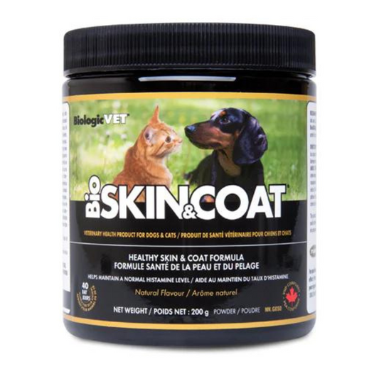 BiologicVET BioSKIN&COAT Arôme naturel Formule santé peau et pelage chats et chiens Antihistaminique naturel