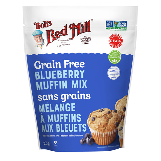 Bob's Red Mill Mélange Muffins Aux Bleuets Sans Grains Sans gluten Sans OGM Base farine d'amandes