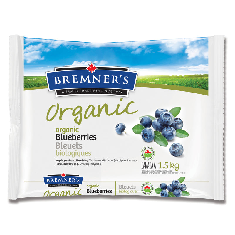 Frozen organic blueberries