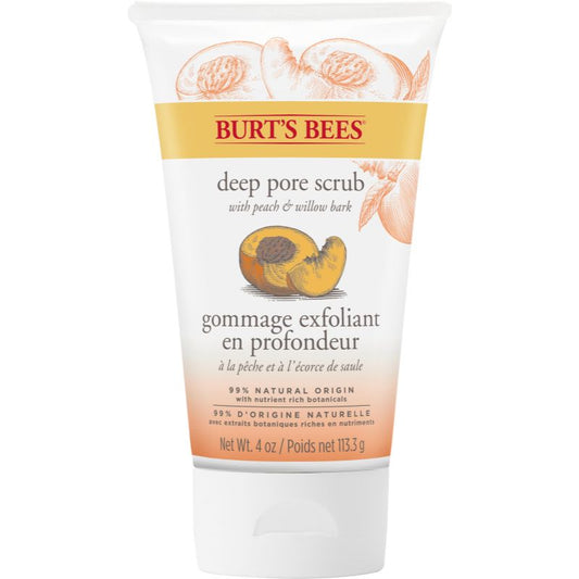 Burt's Bees Gommage Exfoliant En Profondeur Pêche Et Écorce De Saule Ingrédients naturels