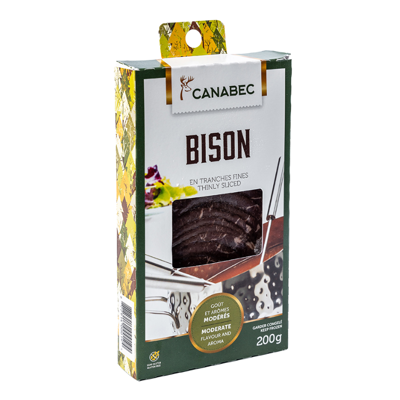 Canabec Bison Fondue Chinoise Congelée Tranches fines