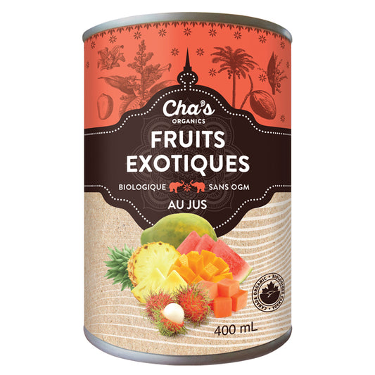 Cha's organics fruits exotiques jus biologique sans ogm 400 ml