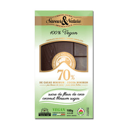 Dark Chocolate Bar 70% Cocoa With Coconut Blossom Sugar