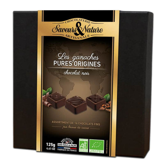 Coffret Les Ganaches Pures origines||Dark chocolate - Ganache - Pure Origins
