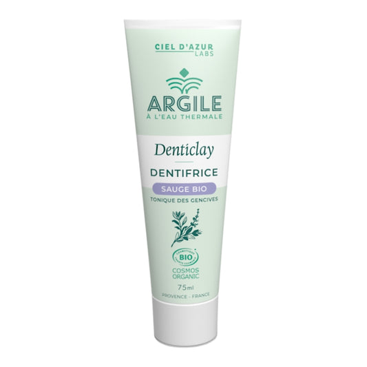 Denticlay Dentifrice Argile Sauge Bio||Denticlay Organic Sage Clay Toothpaste