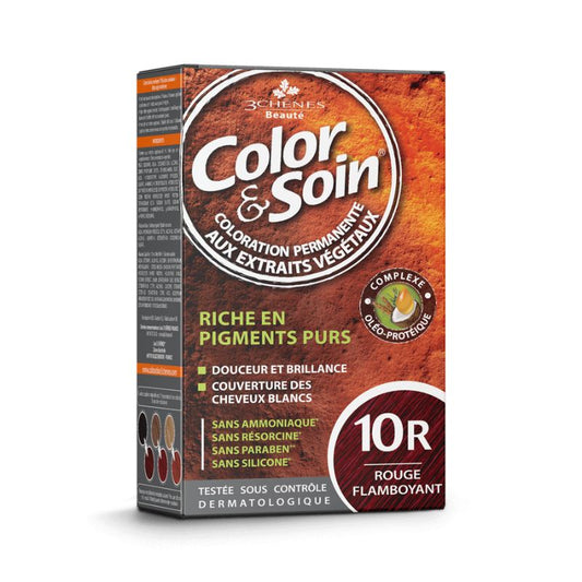 Coloration Permanente 10R Rouge Flamboyant||Permanent hair dye 10R Shining red