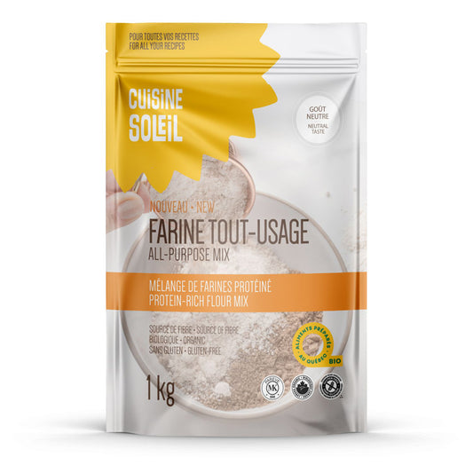 Farine tout usage - Mélange de farines protéiné bio||All-Purpose mix - Protein-Rich flour mix