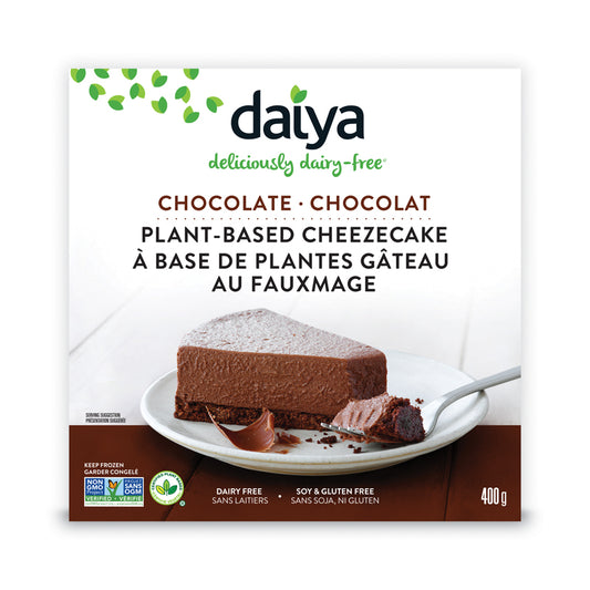 Daiya Gâteau a base de plantes au fauxmage chocolat sans laitiers sans soja sans gluten 400 g 