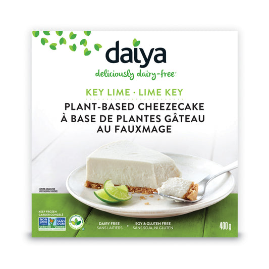 Daiya Gâteau a base de plantes au fauxmage Lime key  sans laitiers sans soja sans gluten 400 g 