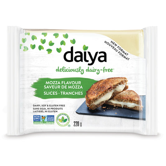Daiya Tranches de mozzarella a base de plantes sans soja ni produits laitiers ni gluten 220 g
