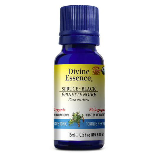 Divine essence huile essentielle épinette noire biologique tonique nerveux 15 ml