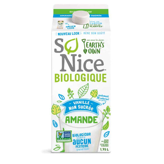 So Nice - Amande Vanille Biologique Non Sucrée||So Nice - Almond Organic Vanilla Unsweetened