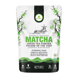 Ecoideas poudre de thé vert matcha japonais biologique qualité cérémoniale doux et sans amertume 70g