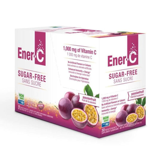 Ener-C Vitamine C 1000 mg Fruit de la passion Sans Sucre Sans OGM Végane Sans gluten keto