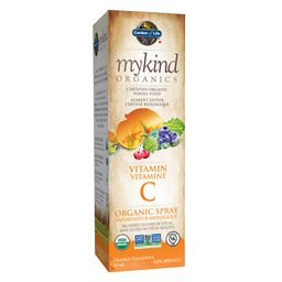 Garden of life mykind organics vitamine c en vaporisateur biologique saveur orange tangerine 58 ml