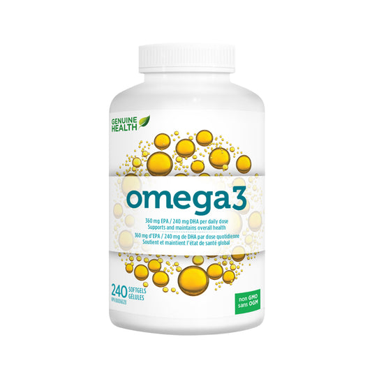 Genuine Health omega 3 sans ogm 240 gélules