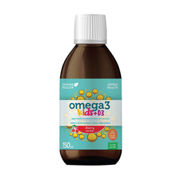 Genuine Health omega 3 kids enfants + d3 avec lutéine cerise sans ogm 150ml liquide