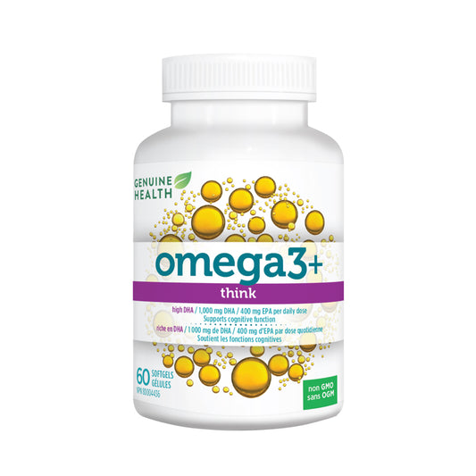 Genuine Health omega 3+ think pensée sans ogm 60 gélules