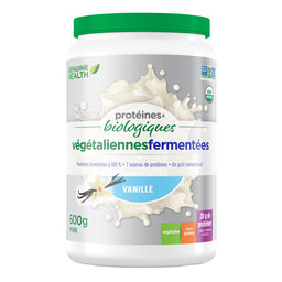 Genuine Health protéines+ biologiques végétaliennes fermentées végétalien sans gluten 20g protéines 600g vanille