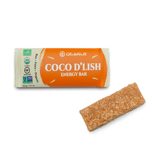Glutenull Coco D'Lish Bio Barre Énergétique Bio Végane Sans gluten Cru