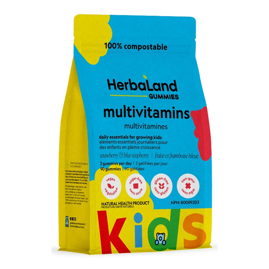 herbaland Gélifiés multivitamines pour enfants (sans sucre) Multivitamin gummies for kids (sugar-free)