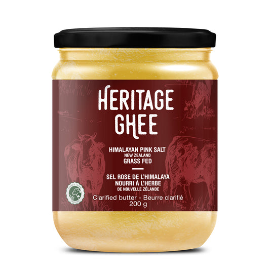 Heritage Ghee - Beurre Clarifié Sel Rose De L'Himalaya Nourri  l'herbe de Nouvelle Zélande