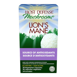 host defense Lion's Mane source d'antioxidants sans gluten champignons biologiques hydne hérisson
