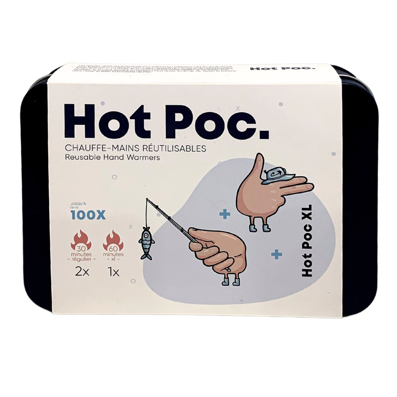 Hot Poc Boîtier (2 réguliers et 1 XL) – Chauffe-mains réutilisables