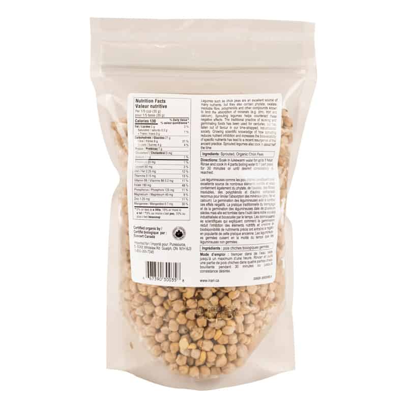 Pois chiches germés Biologique||Sprouted Chick peas - Organic