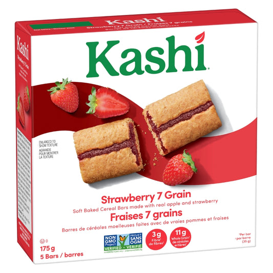 Kashi Barres De Céréales Moelleuses Fraises 7 Grains 11 g de grains entiers sans OGM