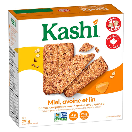 Kashi  Barres Sept Céréales Avec Quinoa, Miel, Avoine Et Lin