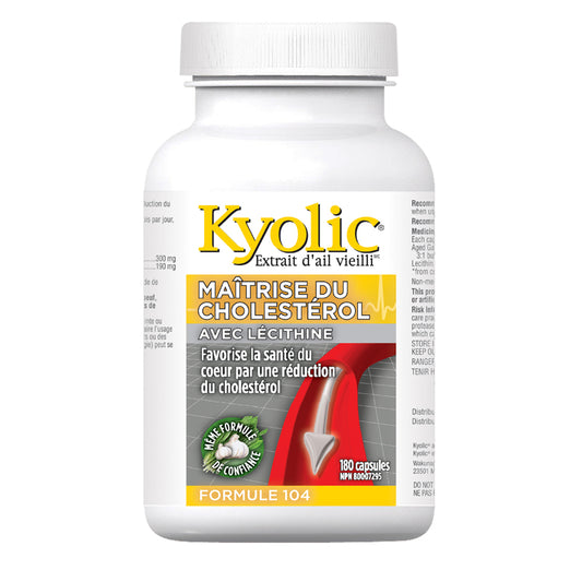 Kyolic extrait d'ail vieilli maitrise cholestérol formule 104