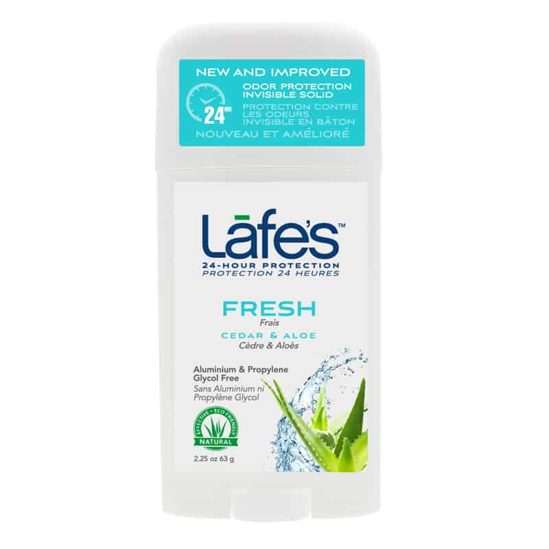 Lafe's bâton déodorant sans aluminium protection 24 hr Cèdre + Aloès 63 g