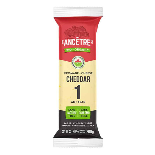Cheddar 1 an||Cheddar cheese 1 year - Lactose free - Organic