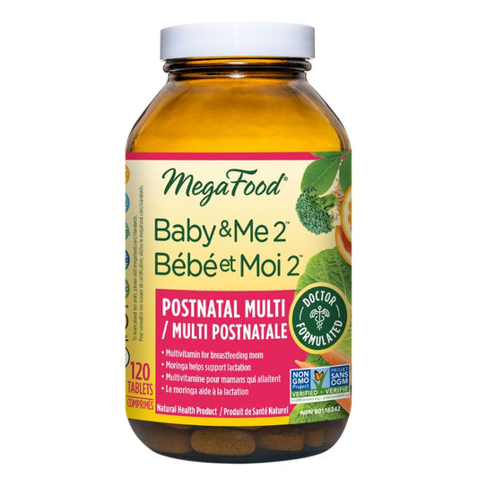 MegaFood Bébé & Moi 2 Postnatal Multi Sans OGM Végane Sans gluten Avec du moringa