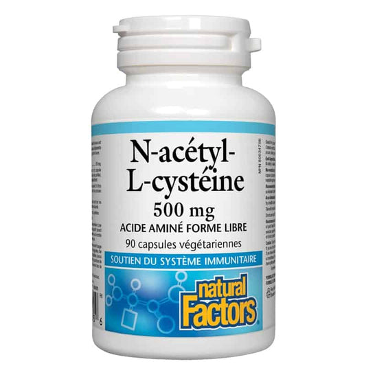 Natural factors n acétyl l cystéine 500 mg