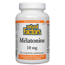 Natural factors mélatonine 10 mg comprimés sublinguaux