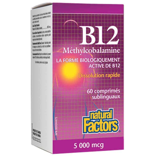 Natural factors méthylcobalamine b12 5000 mcg