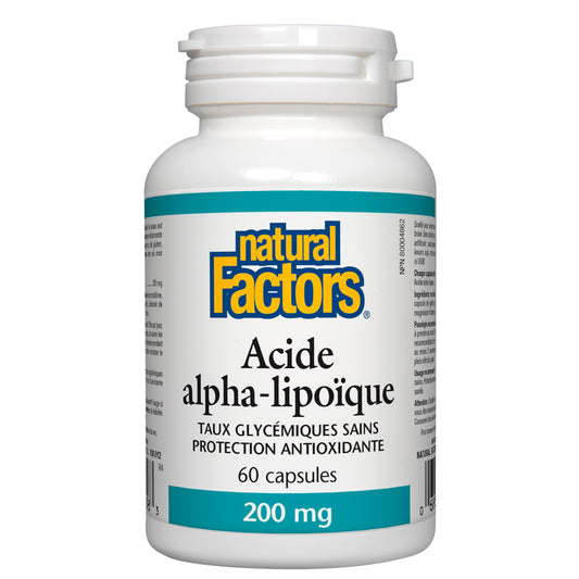Natural factors acide alpha lipoique 200 mg