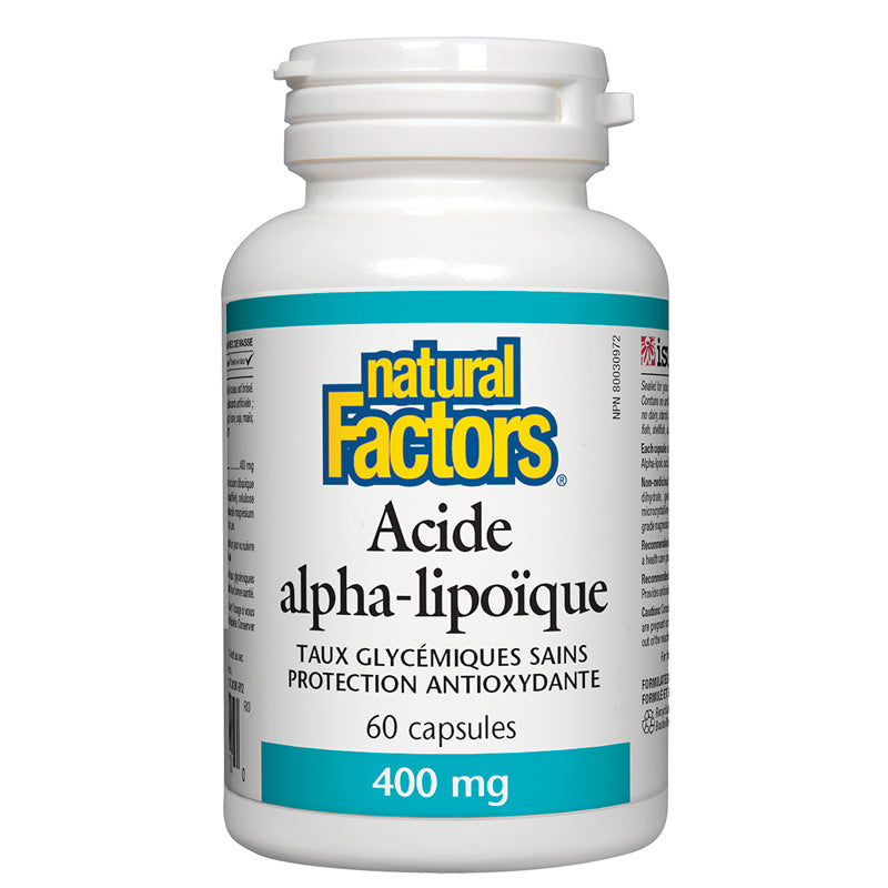 Natural factors acide alpha lipoique 400 mg
