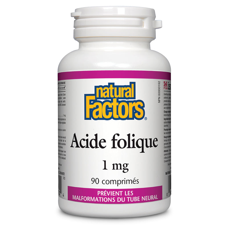 Natural factors acide folique 1 mg
