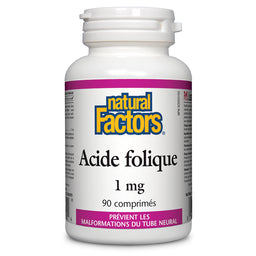 Natural factors acide folique 1 mg