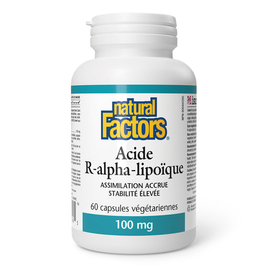 Natural Factors Acide R-Alpha-Lipoïque 100 mg