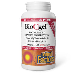 BioCgel Ascorbate C Haute Absorption 500 mg||BioCgel High Absorption Ascorbate C 500 mg