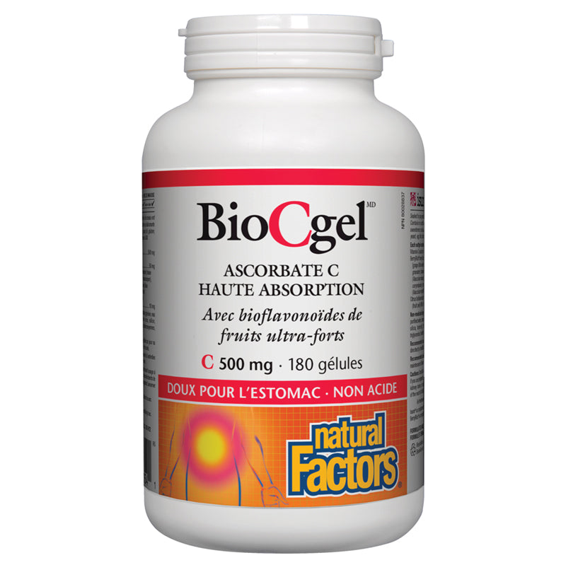 Natural factors biocgel ascorbate c haute absorption 500 mg