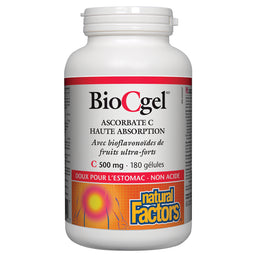 Natural factors biocgel ascorbate c haute absorption 500 mg