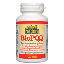Natural factors biopqq pyrroloquinoline quinone 20 mg