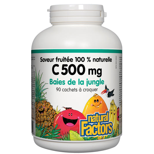 Natural factors c 500 mg baies jungle croquer