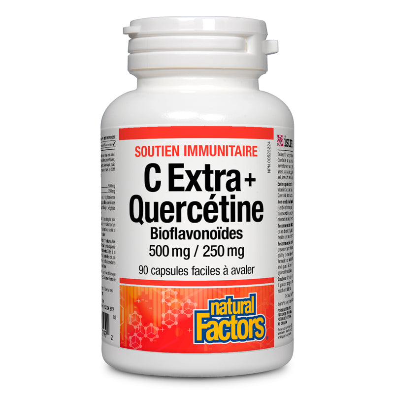 Natural factors c extra plus quercétine bioflavonoïdes  500 mg 250 mg