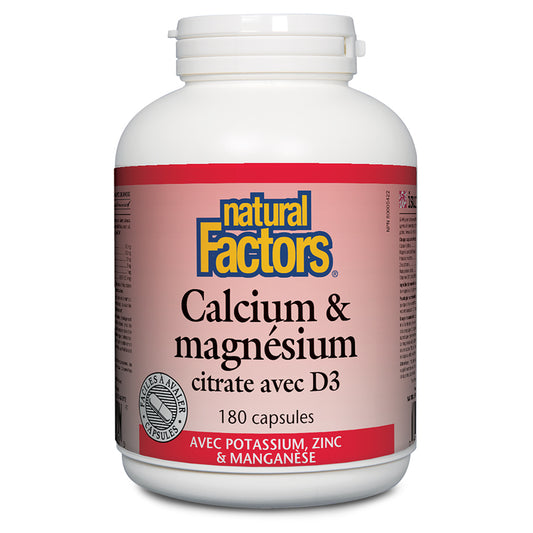 Natural factors calcium magnésium citrate d3